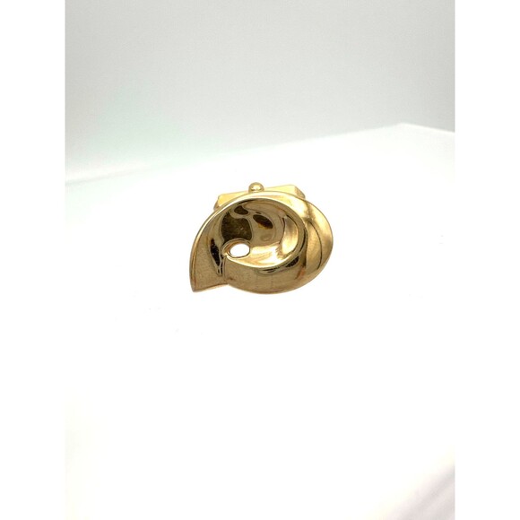 Vintage Swank Gold Tone Abstract Mod Single Cufflink – Mid Century Modern - Picture 7 of 7